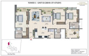 Floor Plan in 3.5 BHK Apartment at Nandini Layout – for Sale