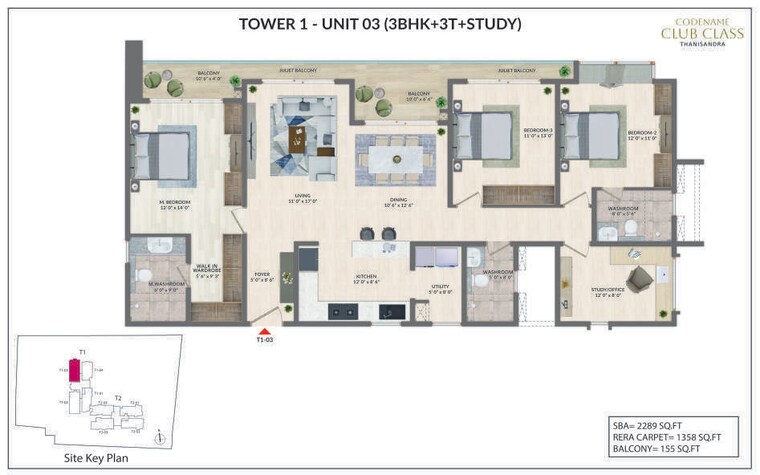 Floor Plan, nandini layout 3.5 Bedroom 2289 Sq.Ft. Apartment In Nandini Layout Bangalore 10555657