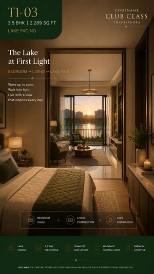 Master Bedroom in 3.5 BHK Apartment at Nandini Layout – for Sale