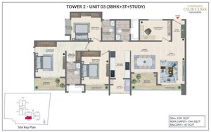Floor Plan in 3.5 BHK Apartment at Agrahara – for Sale