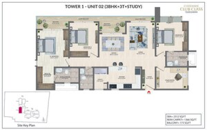 Floor Plan in 3.5 BHK Apartment at Agrahara – for Sale