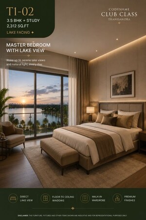 Master Bedroom in 3.5 BHK Apartment at Agrahara – for Sale