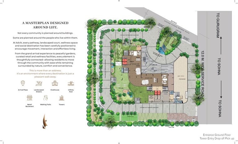 Master Plan, rof-advik 4 Bedroom 2000 Sq.Ft. Apartment In Sohna Sector 36 Gurgaon 10559672