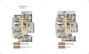 Floor Plan in 4 BHK Apartment at ROF Advik, Sohna Sector 36 – for Sale