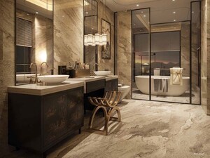 Bathroom in 3.5 BHK Apartment at White Breeze, Whitefield – for Sale