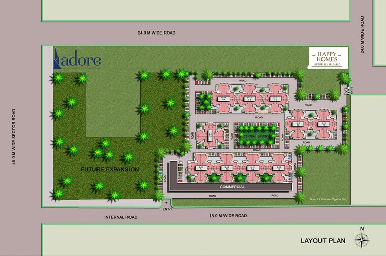 Master Plan, auric-happy-homes 2 Bedroom 595 Sq.Ft. Apartment In Sector 86 Faridabad 10560285