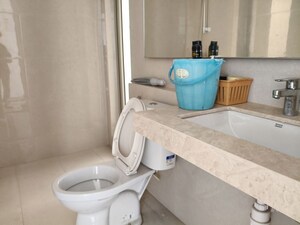 Bathroom in 1 BHK Apartment at Hiranandani Estate Solitaire C, Ghodbunder Road – for Rent