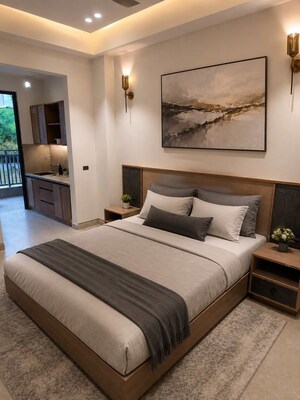 Bedroom in 1 RK Builder Floor at Delta Square, Sector 25 – for Rent