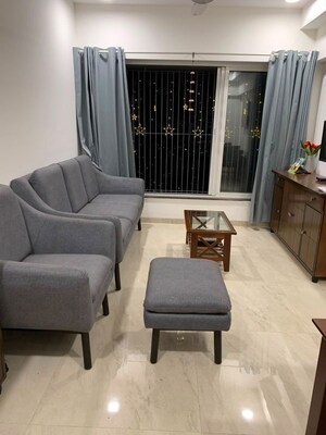 Living Room in 2 BHK Apartment at Rizvi Cedar, Malad East – for Rent
