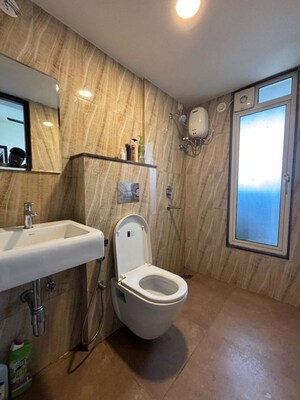 Bathroom in 1.5 BHK Apartment at Lodha Amara, Kolshet Road – for Rent