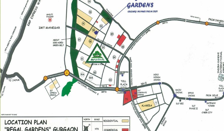 Map Location, dlf-regal-gardens 3 Bedroom 1778 Sq.Ft. Apartment In Sector 90 Gurgaon 10089398