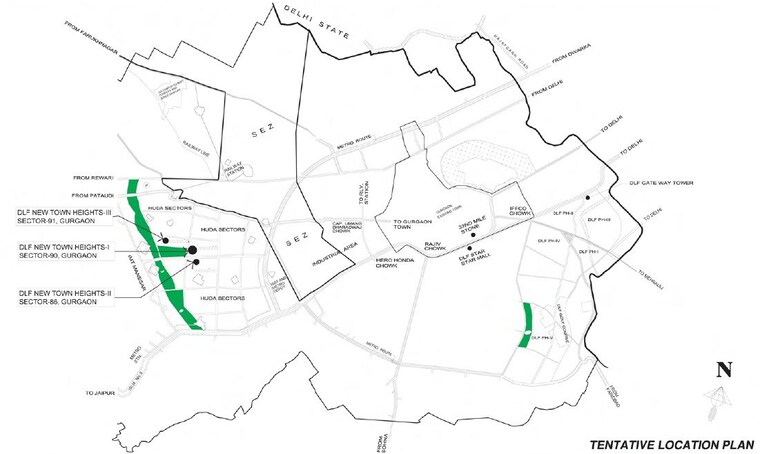 Map Location, dlf-new-town-heights-i 4 Bedroom 2356 Sq.Ft. Apartment In Sector 90 Gurgaon 10317076