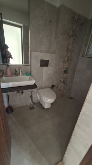 Bathroom in 2 BHK Apartment at Omkar Ananta, Goregaon East – for Rent