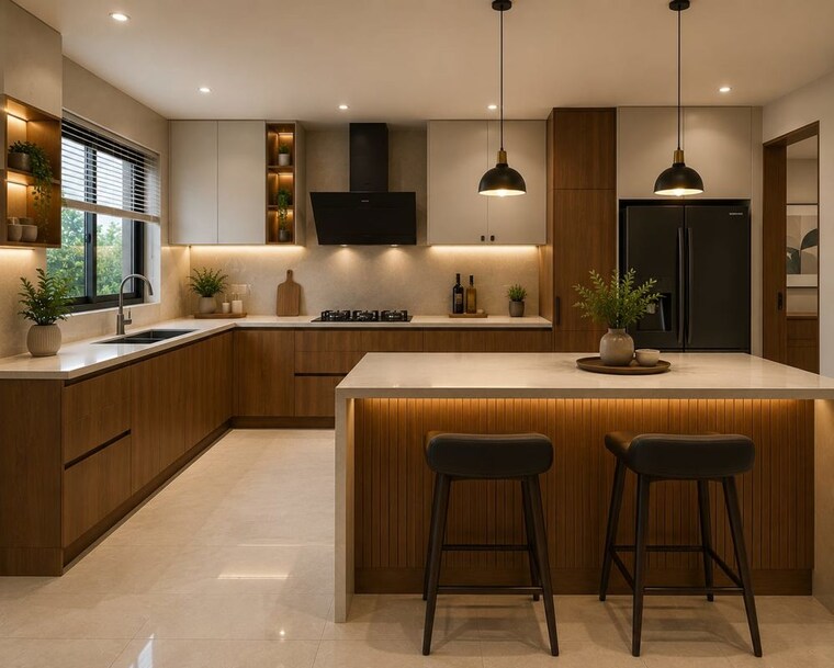 Kitchen, race course 4 Bedroom 2500 Sq.Ft. Villa In Race Course Coimbatore 10434171