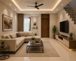 Living Room in 4 BHK Villa at Race Course – for Sale
