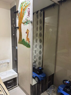 Bathroom in 1 BHK Apartment at Rajaram Sukur Sapphire, Ghodbunder Road – for Rent