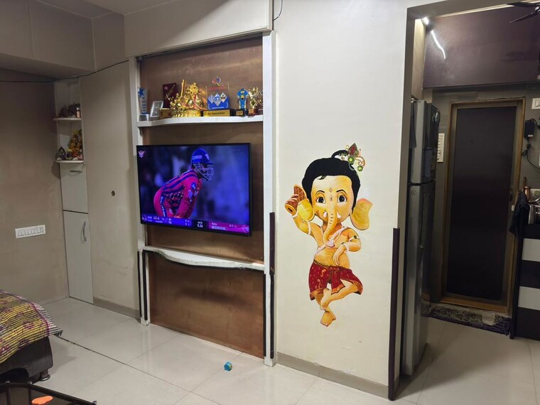 Living Room, rajaram-sukur-sapphire 1 Bedroom 400 Sq.Ft. Apartment In Ghodbunder Road Thane 10561260