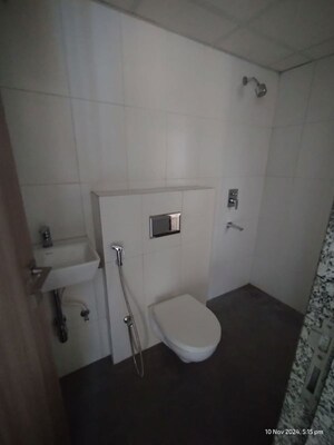 Bathroom in 1 BHK Apartment at Godrej Nirvaan, Themghar – for Rent