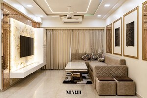 Living Room in 3 BHK Apartment at Marathon Monte South, Byculla West – for Rent