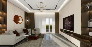 Living Room in 2.5 BHK Apartment at My Home Tridasa, Tellapur – for Sale