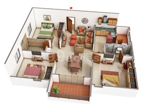 Floor Plan in 2.5 BHK Apartment at Aparna Cyber Heights, Osman Nagar – for Sale