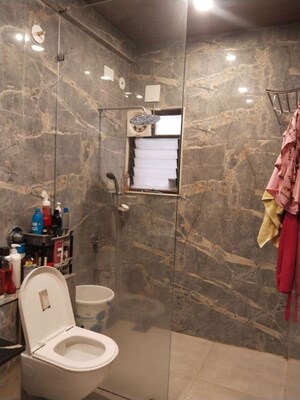 Bathroom in 2 BHK Apartment at Nandan Vatsalya Vihar, Aundh – for Rent
