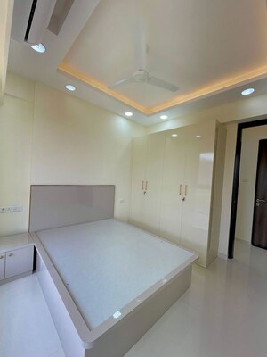 Living Room in 3 BHK Apartment at Sheth Zuri, Laxmi Nagar – for Rent
