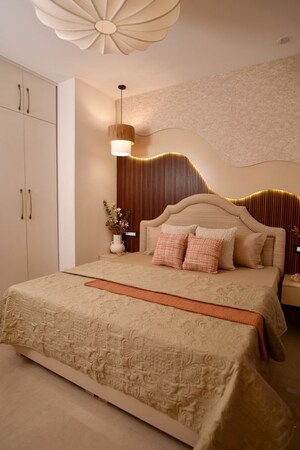 Bedroom in 3 BHK Apartment at Maya Green Lotus Utsav, International Airport Road – for Rent