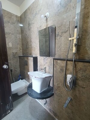 Bathroom in 3 BHK Apartment at Larkins Pride Palms, Kolshet Road – for Rent