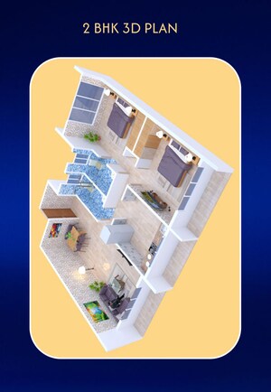 Floor Plan in 2 BHK Apartment at Kalamboli – for Sale
