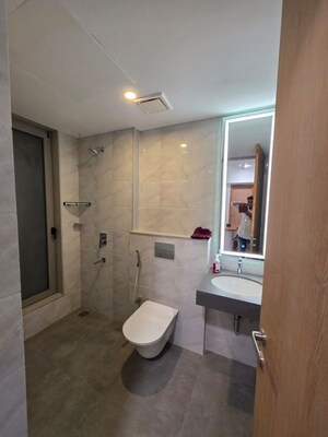 Bathroom in 2 BHK Apartment at Lodha Bellagio, Powai – for Rent