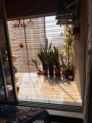 Balcony in 1 BHK Apartment at Kalpataru Hills, Manpada – for Rent