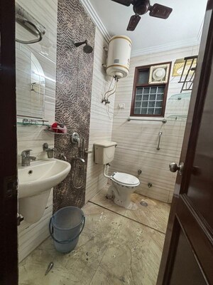 Bathroom in 2 BHK Builder Floor at Malviya Nagar – for Rent