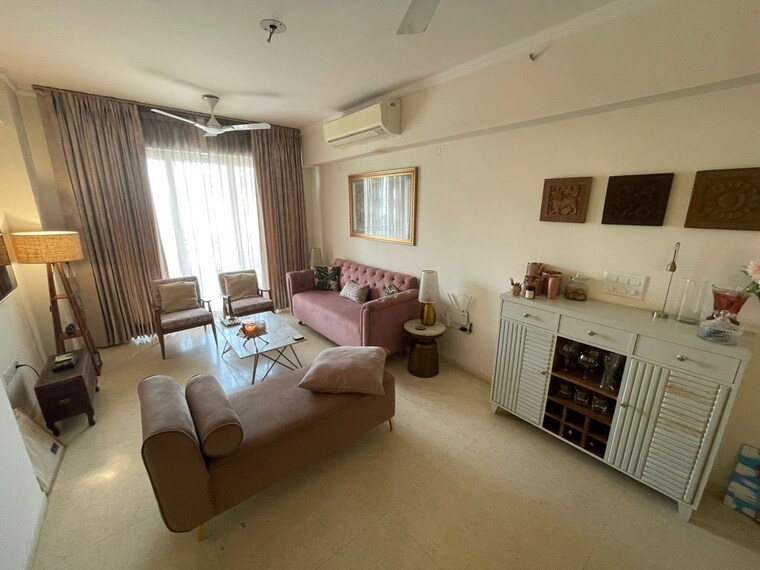 Living Room, krisumi-waterfall-residences 3 Bedroom 1955 Sq.Ft. Apartment In Sector 36a Gurgaon 10564618
