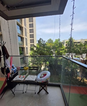 Balcony in 3 BHK Apartment at Rustomjee Seasons, Bandra East – for Rent