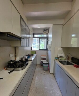 Kitchen in 3 BHK Apartment at Rustomjee Seasons, Bandra East – for Rent