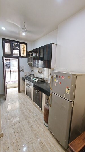 Kitchen in 1 BHK Builder Floor at Malviya Nagar – for Rent