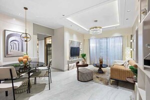 Living Room in 1.5 BHK Apartment at Piramal Vaikunth, Balkum Pada – for Rent