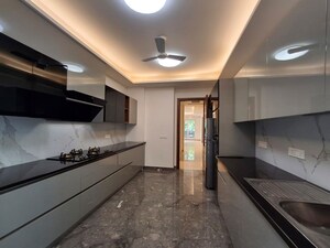 Kitchen in 4 BHK Builder Floor at Sushant Lok I – for Rent