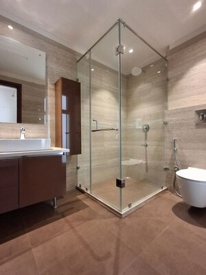 Bathroom in 4 BHK Builder Floor at Sushant Lok I – for Rent