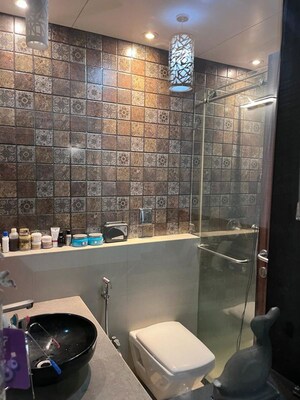 Bathroom in 3 BHK Apartment at Bhusari Colony – for Rent