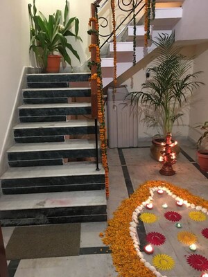 Staircase in 4 BHK Villa at Noida Extension – for Sale