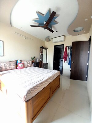 Master Bedroom in 1 BHK Apartment at Lodha Casa Viva, Majiwada – for Rent