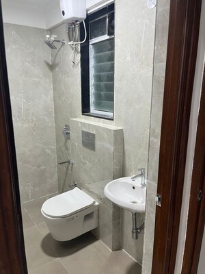 Bathroom in 3 BHK Apartment at Infinity Paradise CHS, Goregaon West – for Rent