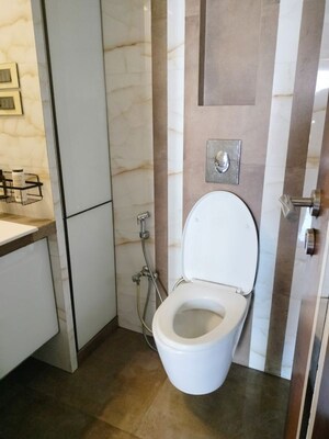 Bathroom in 2.5 BHK Apartment at S Raheja Hari Bhavan, Khar West – for Rent