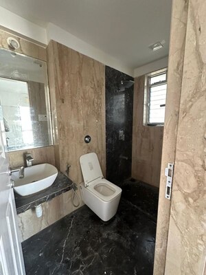 Bathroom in 3 BHK Apartment at Divine Aspen Garden, Goregaon East – for Rent