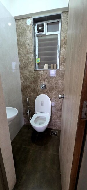 Bathroom in 1 BHK Apartment at Harshail Hornbill, Malad West – for Rent