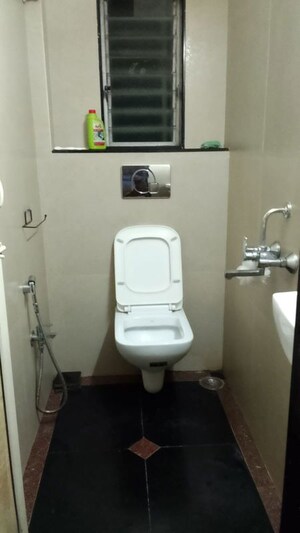 Bathroom in 1 BHK Apartment at Raheja Township, Malad East – for Rent