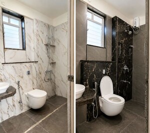 Bathroom in 2 BHK Apartment at Sarsan Nancy Hillview, Baner – for Rent