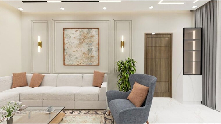 Living Room, brigade-cornerstone-utopia 2 Bedroom 1200 Sq.Ft. Apartment In Varthur Bangalore 10565544